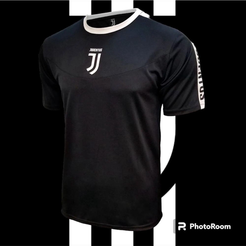 Juventus FC Men's Stadium Class Pre-Match Jersey - Black / White